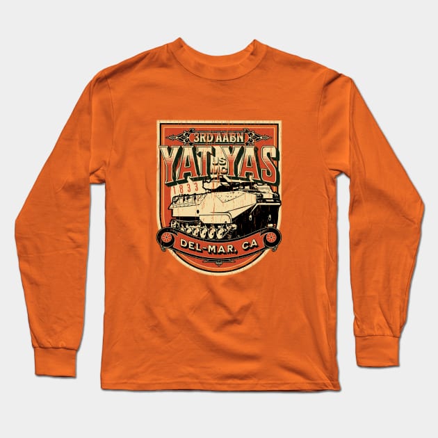 Yat-Yas Badge Long Sleeve T-Shirt by Half-Lab Services:  Amphibious Ink